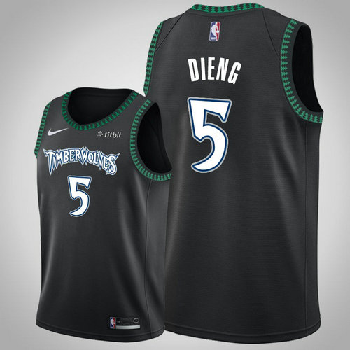 maglia gorgui dieng 5 2018-2019 minnesota timberwolves nero