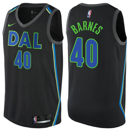 maglia harrison barnes 40 2017-2018 dallas mavericks nero