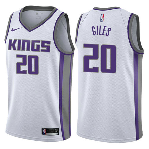 maglia harry giles 20 2017-2018 sacramento kings bianca