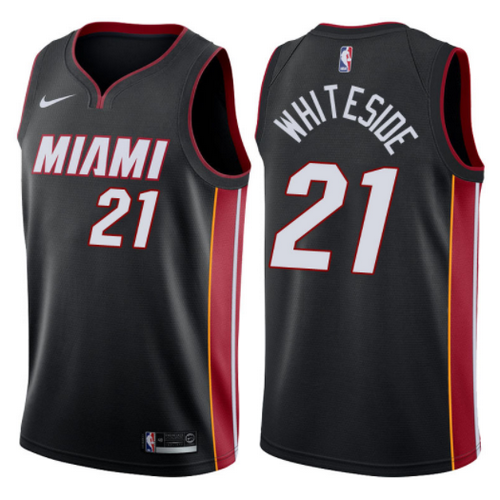 maglia nba hassan whiteside 21 2017-2018 miami heat nero