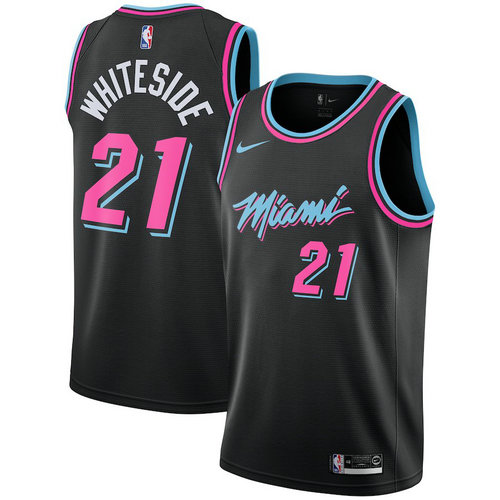 maglia nba hassan whiteside 21 2018-2019 miami heat nero