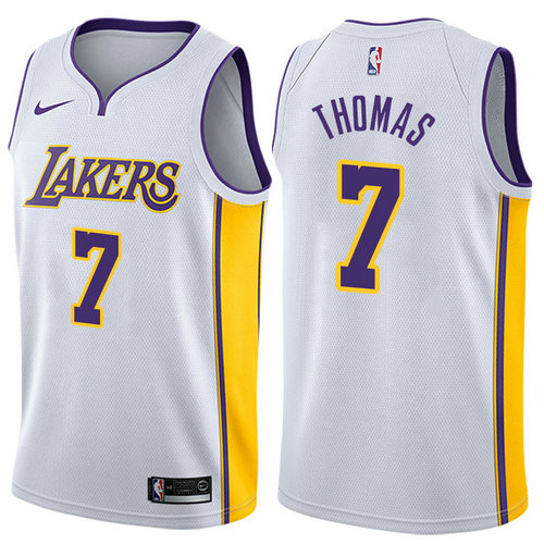 maglia isaiah thomas 7 2017-2018 los angeles lakers bianca