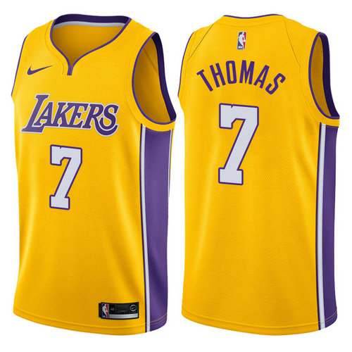 maglia isaiah thomas 7 2017-2018 los angeles lakers giallo