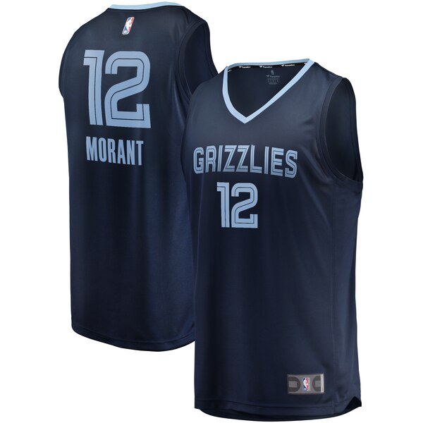 maglia ja morant 12 2020 memphis grizzlies navy