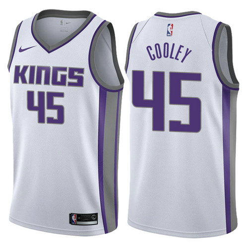 maglia jack cooley 45 2017-2018 sacramento kings bianca