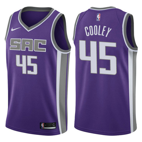 maglia jack cooley 45 2017-2018 sacramento kings porpora