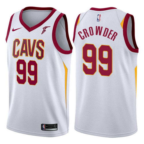 Maglie Basket jae crowder 99 2017-2018 cleveland cavaliers bianca