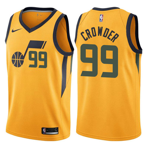 maglia nba jae crowder 99 2017-2018 utah jazz giallo