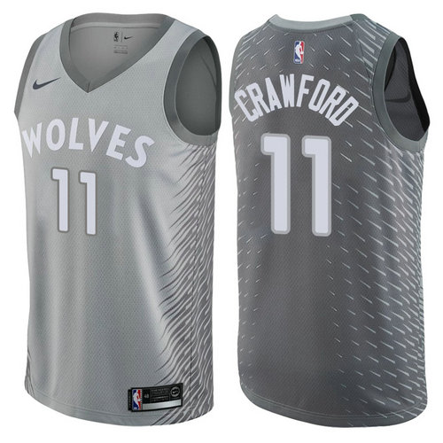 maglia jamal crawford 11 2017-2018 minnesota timberwolves grigio