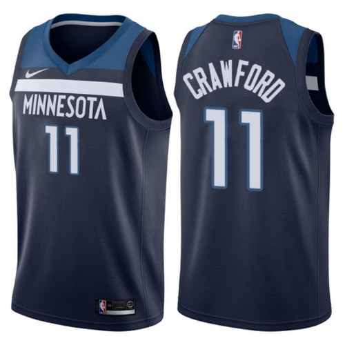 maglia jamal crawford 11 2017-2018 minnesota timberwolves navy