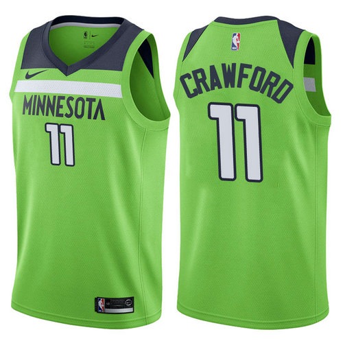 maglia jamal crawford 11 2017-2018 minnesota timberwolves verde