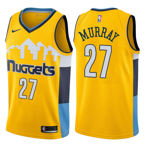 maglia jamal murray 27 2017-2018 denver nuggets giallo