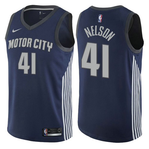 maglia jameer nelson 41 2017-2018 detroit pistons navy