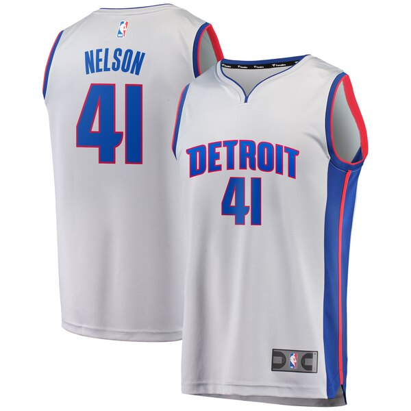 maglia basket jameer nelson 41 2020 detroit pistons grigio