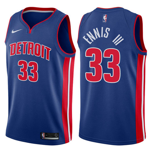 maglia james ennis III 33 2017-2018 detroit pistons blu