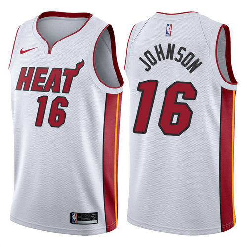 maglia james johnson 16 2017-2018 miami heat bianca