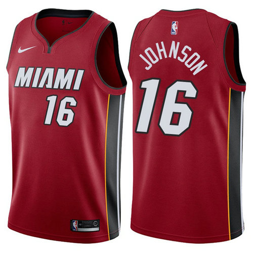 maglia james johnson 16 2017-2018 miami heat rosso