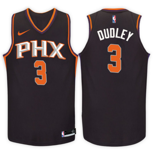 maglia basket jared dudley 3 2017-2018 phoenix suns nero