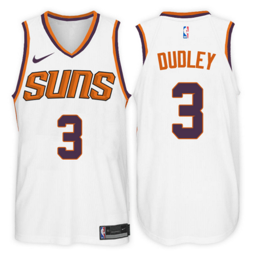 maglia basket jared dudley 3 2017 phoenix suns bianca