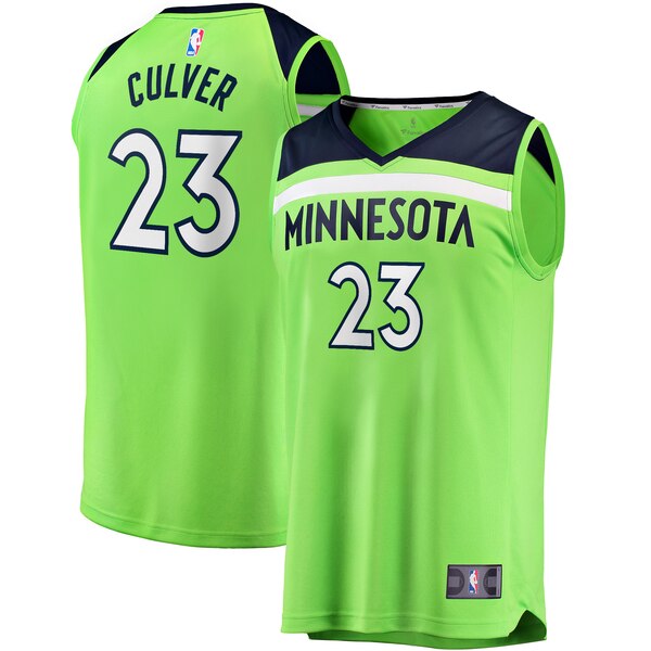 maglia jarrett culver 23 2020 minnesota timberwolves verde