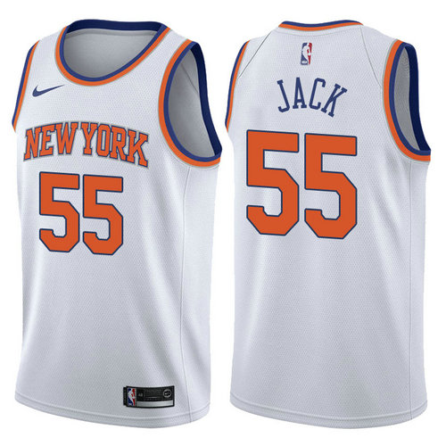 maglia nba jarrett jack 55 2017-2018 new york knicks bianca