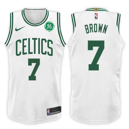 maglia jaylen brown 7 2017-2018 boston celtics bianca