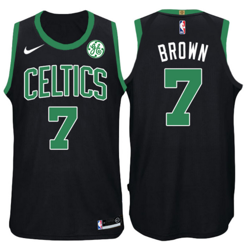 maglia jaylen brown 7 2017-2018 boston celtics nero