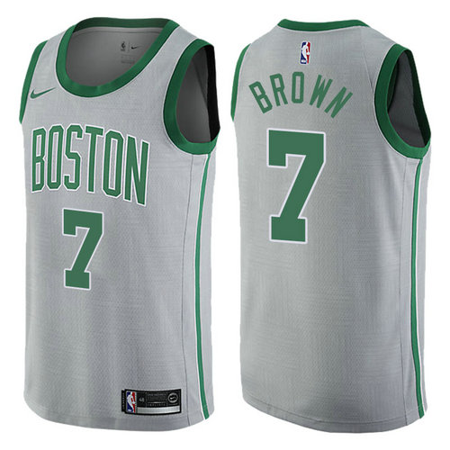 maglia jaylen brown 7 boston celtics moda camo grigio