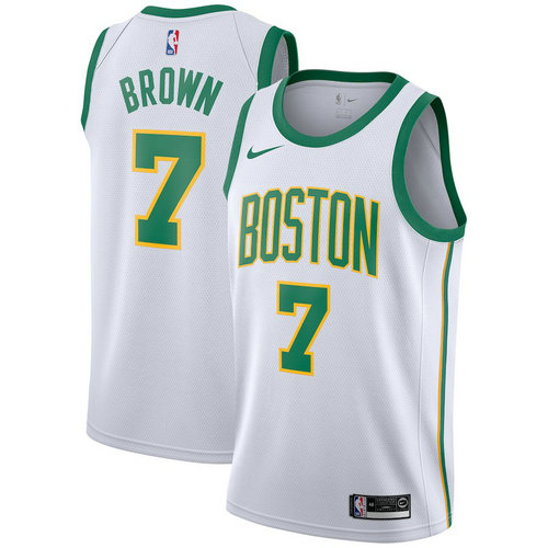 maglia jaylen brown 7 2018-2019 boston celtics bianca