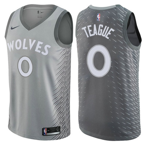 maglia jeff teague 0 2017-2018 minnesota timberwolves grigio