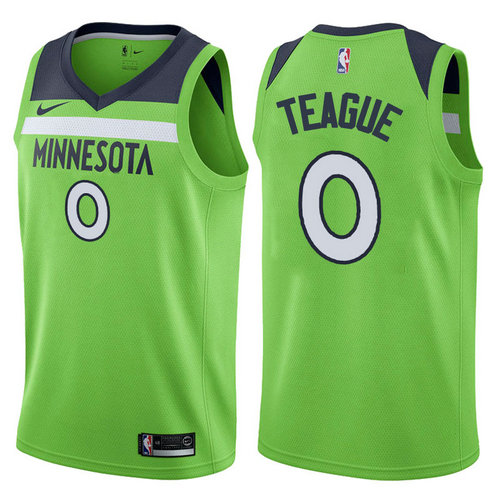 maglia jeff teague 0 2017-2018 minnesota timberwolves verde