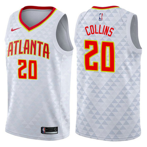 maglia basket john collins 20 2017-2018 atlanta hawks bianca