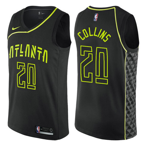 maglia basket john collins 20 2017-2018 atlanta hawks nero