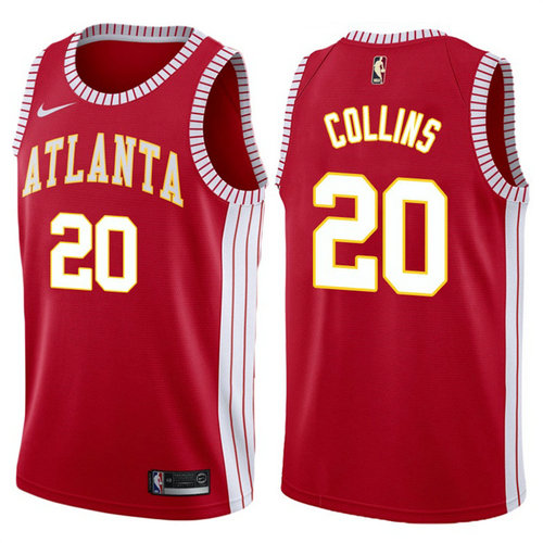 maglia basket john collins 20 2017-2018 atlanta hawks rosso