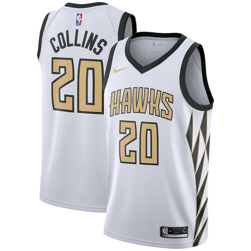 maglia basket john collins 20 2018-2019 atlanta hawks bianca