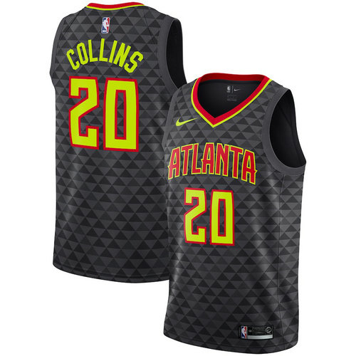 maglia basket john collins 20 2018-2019 atlanta hawks nero