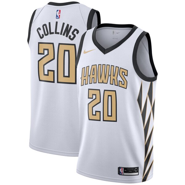 maglia basket john collins 20 2019-2020 atlanta hawks bianca