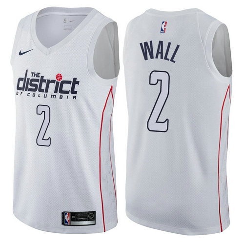 maglia nba john wall 2 2017-2018 washington wizards bianca