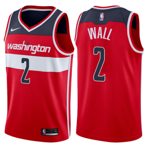 maglia nba john wall 2 2017-2018 washington wizards rosso