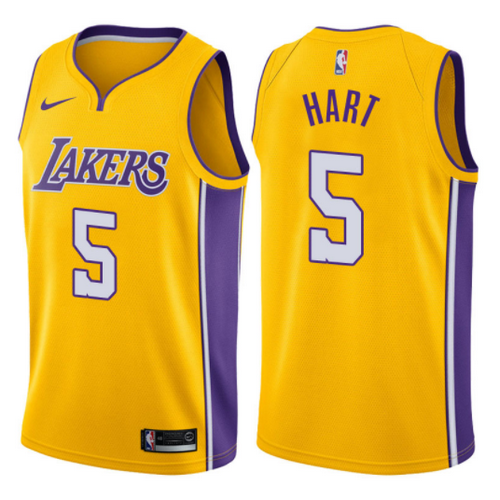 canotta josh hart 5 2017-2018 los angeles lakers giallo