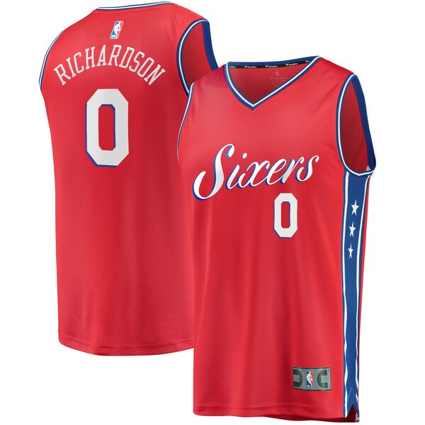 maglia josh richardson 0 2020 philadelphia 76ers rosso