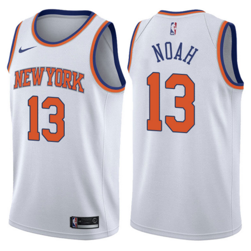 maglia joskim noah 13 2017-2018 new york knicks bianca