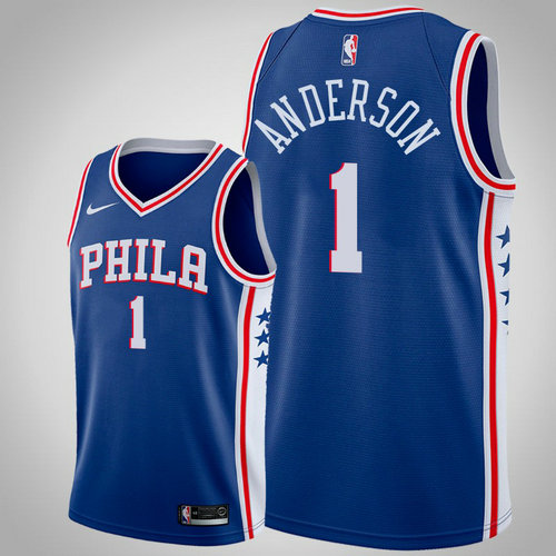 maglia justin anderson 1 2017-2018 philadelphia 76ers blu