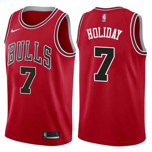 canotta basket justin holiday 7 2017-2018 chicago bulls rosso