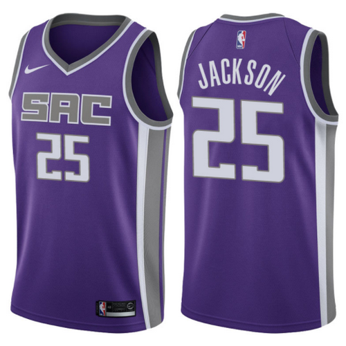 maglia justin jackson 25 2017-2018 sacramento kings porpora