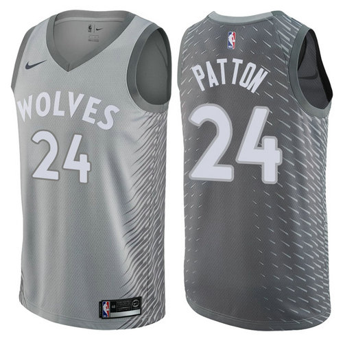 maglia justin patton 24 2017-2018 minnesota timberwolves grigio