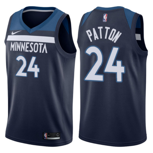 maglia justin patton 24 2017-2018 minnesota timberwolves navy