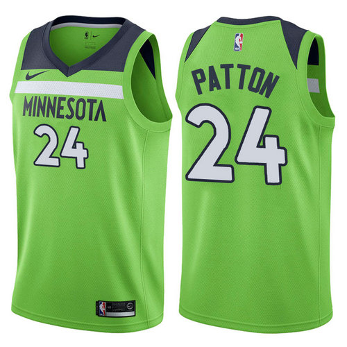 maglia justin patton 24 2017-2018 minnesota timberwolves verde