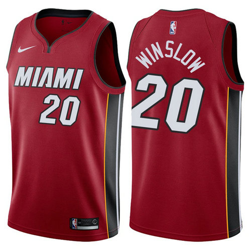 maglia justise winslow 20 2017-2018 miami heat rosso