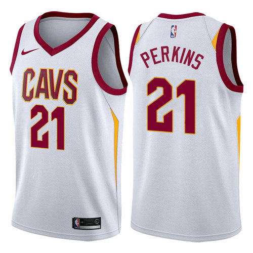 maglia basket kendrick perkins 21 2017-2018 cleveland cavaliers bianca